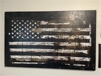 Large American Flag Wall Decor Canvas Print