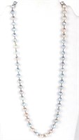 14K YELLOW GOLD BLUE PEARL NECKLACE