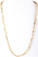 14K YELLOW GOLD TWISTED LADIES 16" CHAIN - 7.3 G
