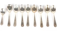 STIEFF STERLING SILVER ASSORTED SPOONS - 294 GRAMS