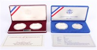 .90 SILVER 1996 OLYMPIC & 1986 LIBERTY COINS - (4)