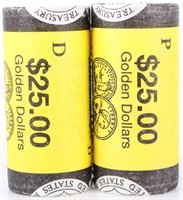 2003 P&D SACAGAWEA GOLDEN DOLLAR ROLLS - $50 FACE