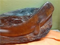 wooden whale barometer 3' long