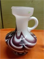 swirled glass water pitcher