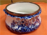 carltonware bowl with silver ring
