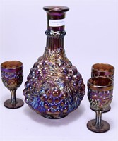 Imperial Purple Grape Wine Decanter Set