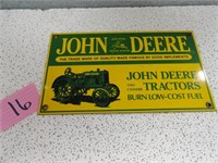 John Deere Two Cylinder Tractors Sign - Heavy