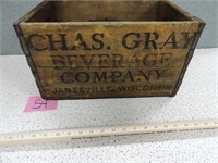 Chas. Gray Beverage Company Wood Box