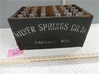 Vintage Silver Springs Co Crate w/24 Bottles