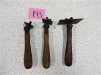 (3) Vintage Wood Handle Tools