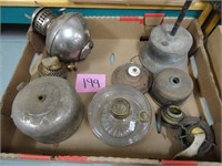 Vintage Oil Lamp Pieces Lot