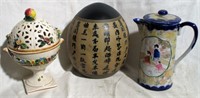 Lot of 3 Japan and Italy Decorative Porcelain