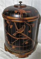 Decorative Asian Bird Cage Style Small Trash Can