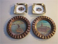 4 Vintage Ashtrays - Kobenhavn & Berlin