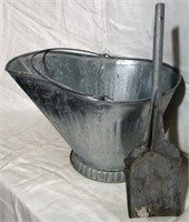 Coal Scuttle with Shovel
