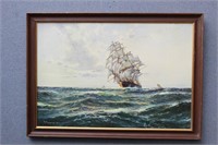 R. Macgregor Print Of Sailing Ship