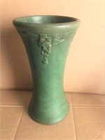 Green Pottery Vase 12" (repaired bottom)