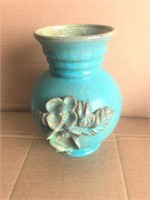 Clarice Cliff Flowered Pottery Vase 8-1/2"x6"