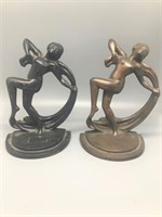 2X's Iron Art Deco Bookends (heavy) 7" tall