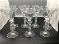 7X's Frosted Nude Wine Glasses 7" Cambridge (?)