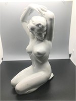 Porcelain Germany Nude Hands Over Head 11"