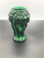 Melachite Jade Bohemian Green Vase 4"