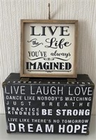 Live, laugh & love decorative