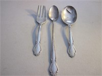 Set of 3 Rogers Sterling Wedding Bells Spoons/Fork