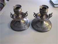 Pair of Sterling Silver Candlestick Holders #1