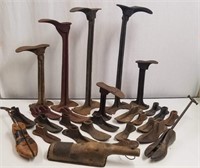 Cobbler Shoe Stands, Shoe Forms, Tools Etc