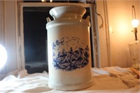 Ceramic vase w/ blue village
