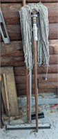 Various items lot including mop, squeegee and