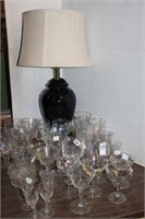 GLASS WARE AND LAMP