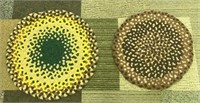 2 circle rugs