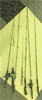 Lot of assorted fishing rods