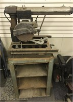Craftsman radial saw on cart
