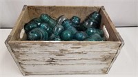 40+ Crate FULL of Aqua Blue Insulators