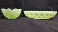 Jadeite 4" and 8.5" Candy Dishes