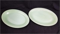 Fire King Jadeite 10" and 11" Serving Platters