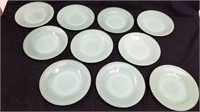 10 x Fire King Jadeite Cup Saucers