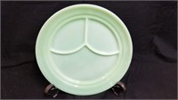 Fire King Jadeite 9.5" 3 Section Divided Plate