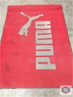 Entry mat red with Puma logo. size 5x7 rubber back