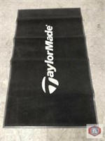 Entry mat Taylor Brand logo black and white 35x60"