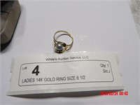 LADIES 14K GOLD RING SIZE 6 1/2