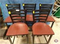 Stools, Wood chair two tone qty 5