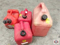 Gasoline containers asst sizes lot of 4