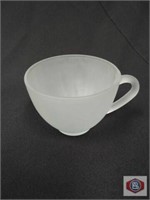 Frosted glass cups + sugar and creamers 150pc+
