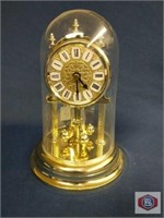 Bulova, Oval Dome Clock with Metal Base and Brass