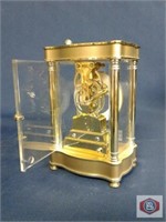 Bulova clock glass see through golden mantle top t