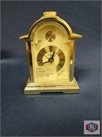 Bulova Clock Mantel brass Tempus Fugit type, no ba